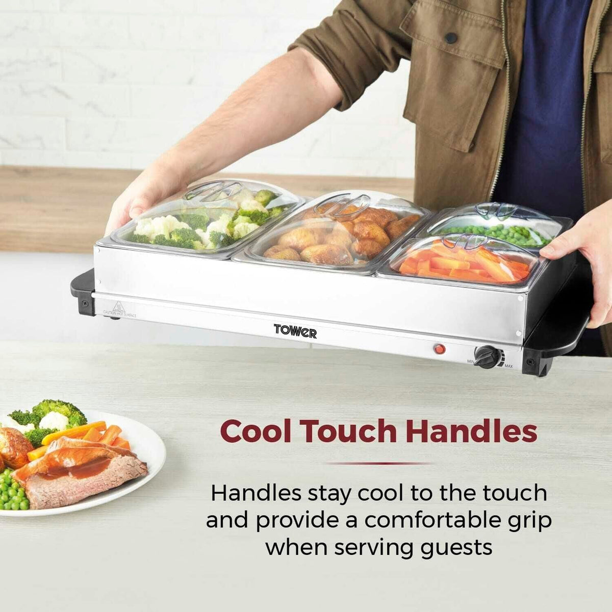 Tower Buffet Server 2 x 2.5L and 2 x 1.2L T16151