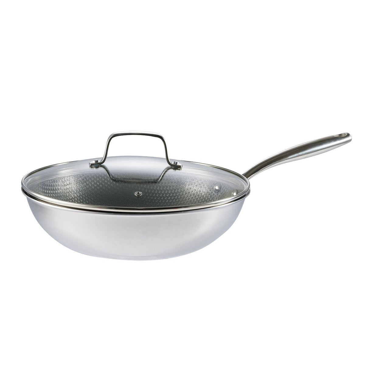 Lakeland Tri-Clad 28cm Wok with Glass Lid