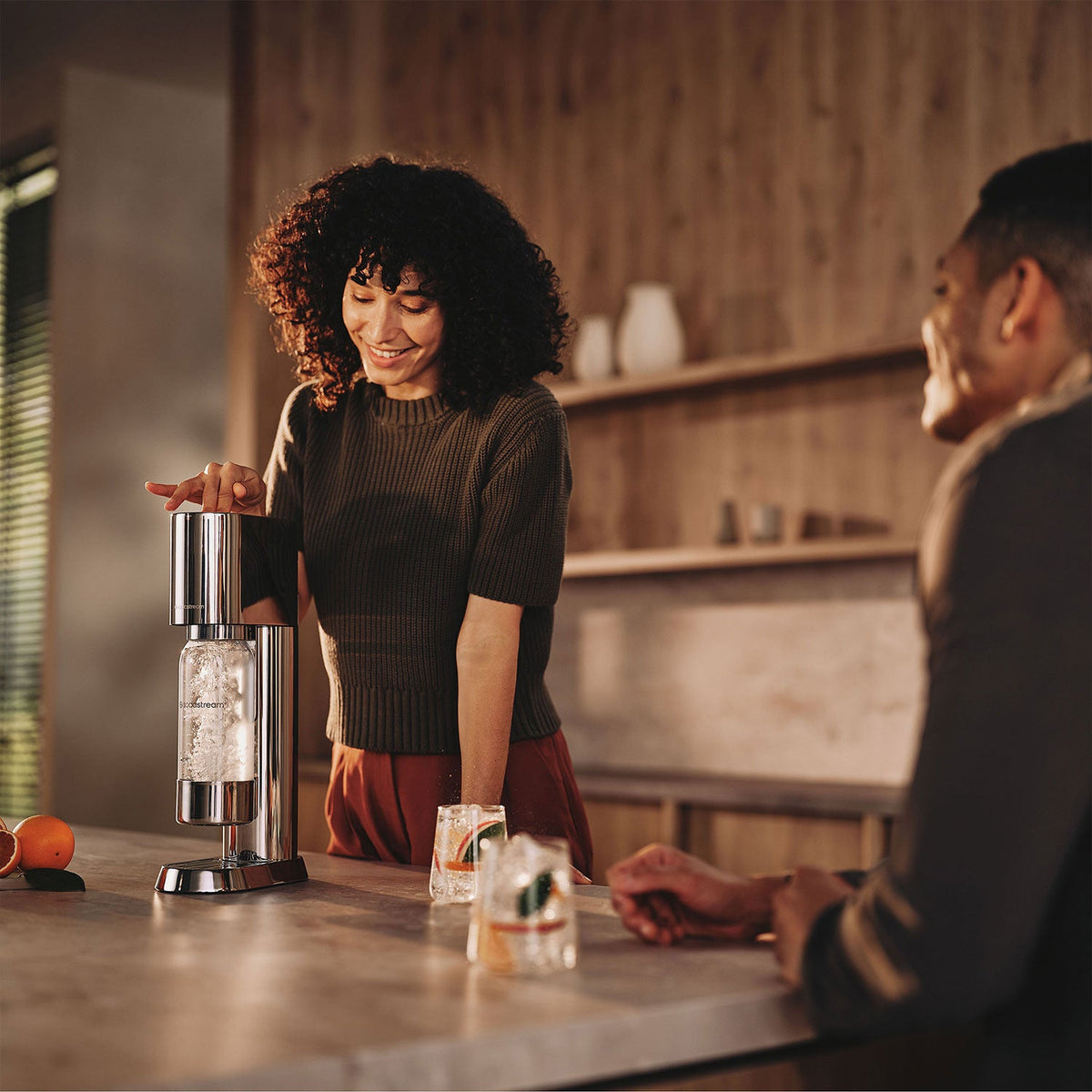 SodaStream Enso Stainless Steel Sparkling Drinks Maker