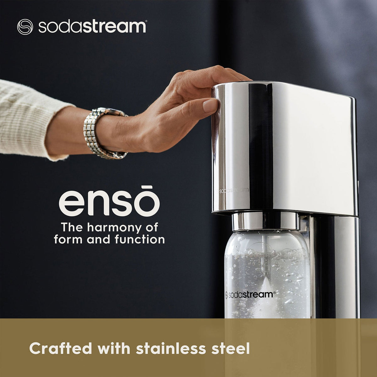 SodaStream Enso Stainless Steel Sparkling Drinks Maker