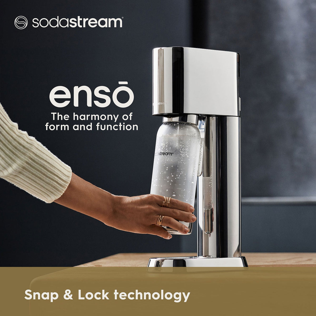 SodaStream Enso Stainless Steel Sparkling Drinks Maker