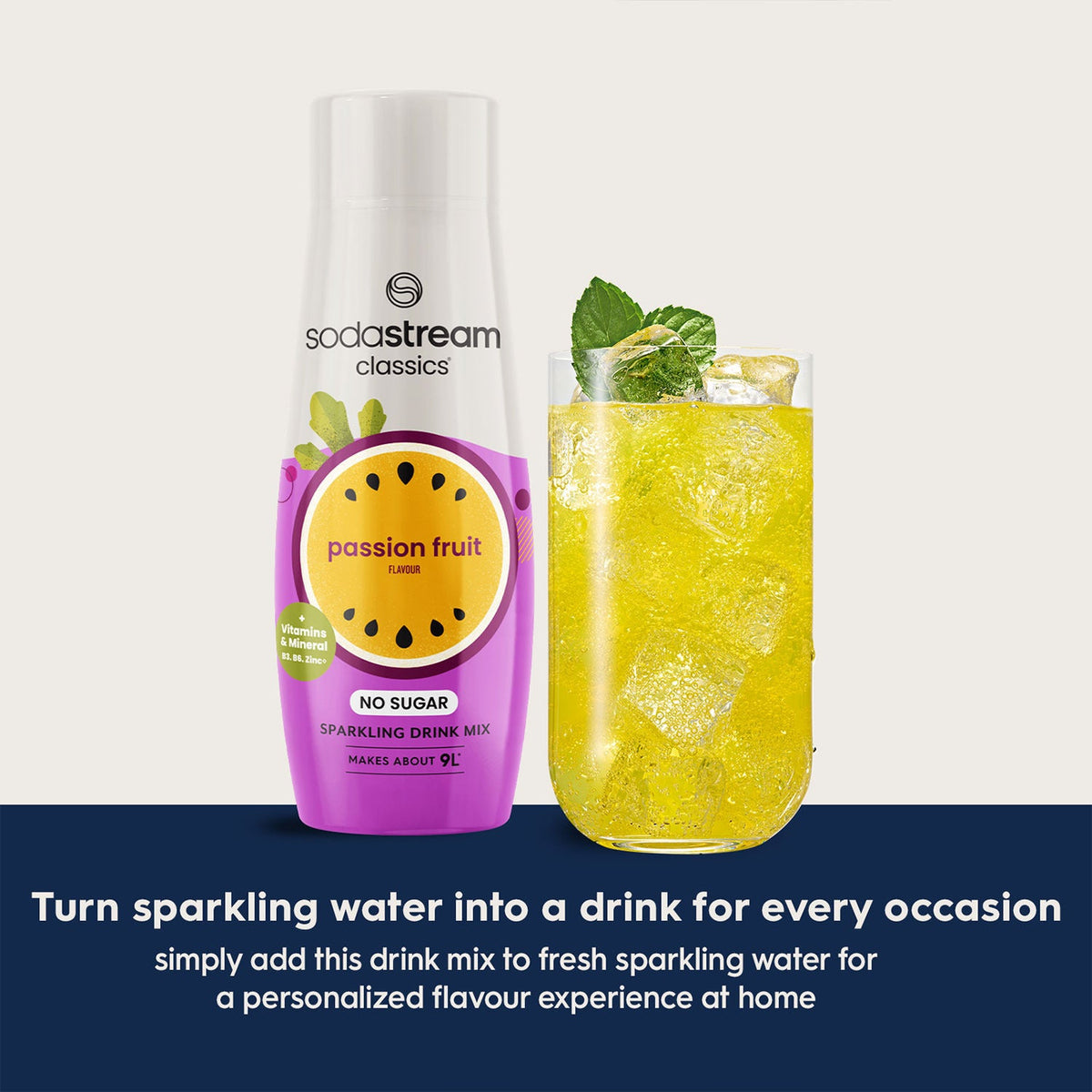 SodaStream Classics Passionfruit Zero Sparkling Drink Mix 440ml