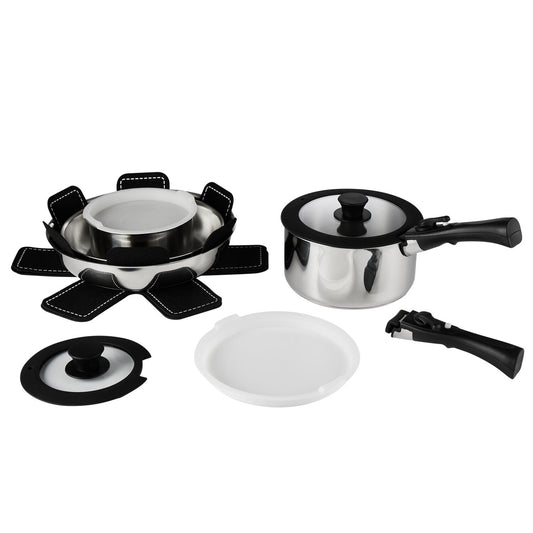 Lakeland Stainless Steel 14-Piece Easy Store Pan Set
