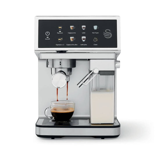 Swan Digital One-Touch Espresso Coffee Machine with Automatic Milk Frother