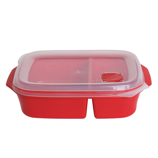 Prestige Microwave 1.3L Divided Container - Red
