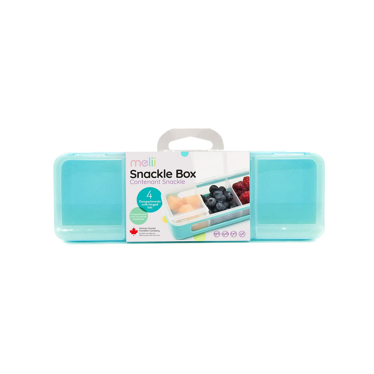 Melii Snackle Box with 4 Compartments - Blue