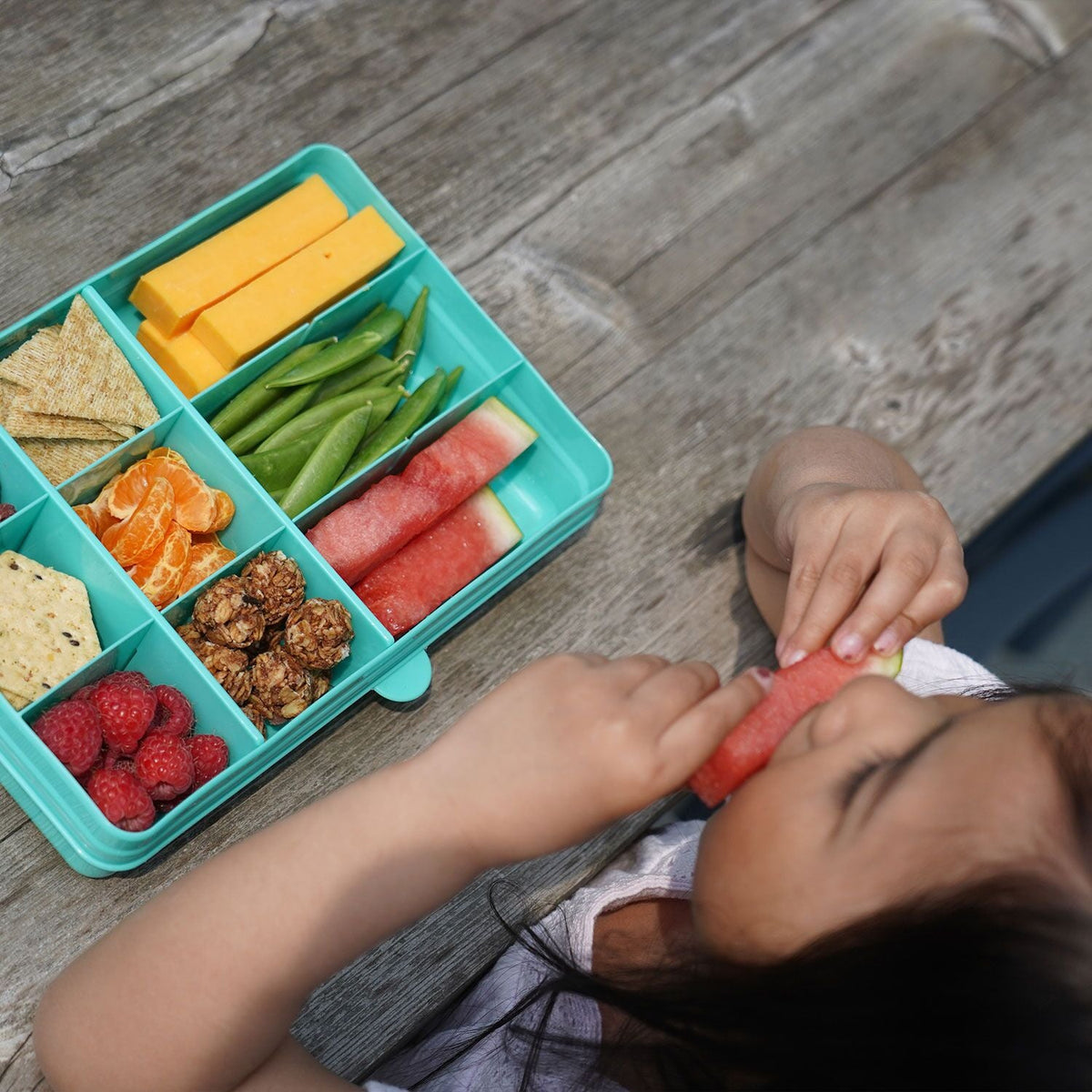 Melii Snackle Box Regular with 12 Compartments - Blue