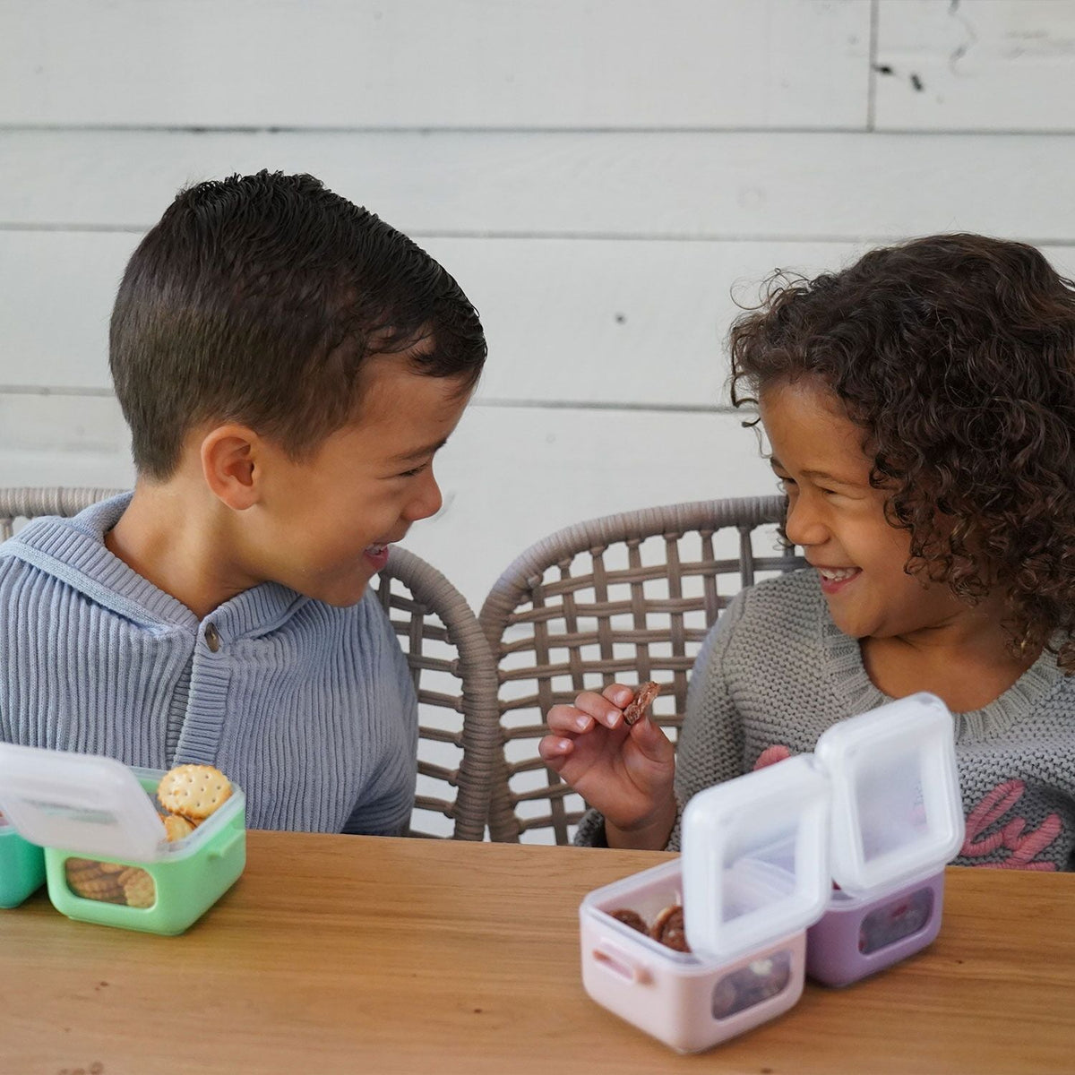 Melii Snap & Go Cubes Snack Boxes – Pack of 4.