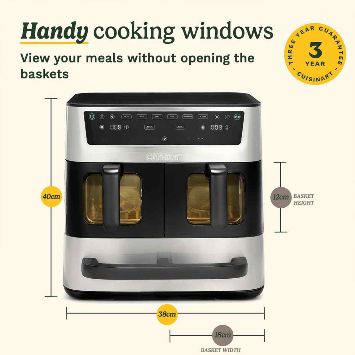 Cuisinart Tri-Zone Steel 13.6L Air Fryer And Oven