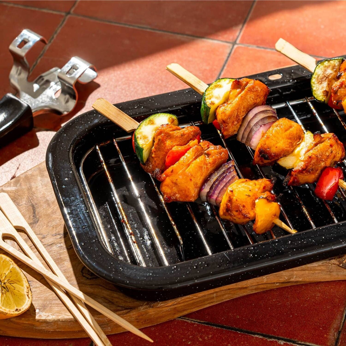 Black Enamel Grill Pan - 31cm