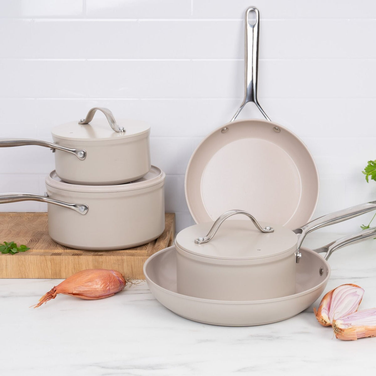 Lakeland Oslo 5-Piece Cookware Set - Sandstone