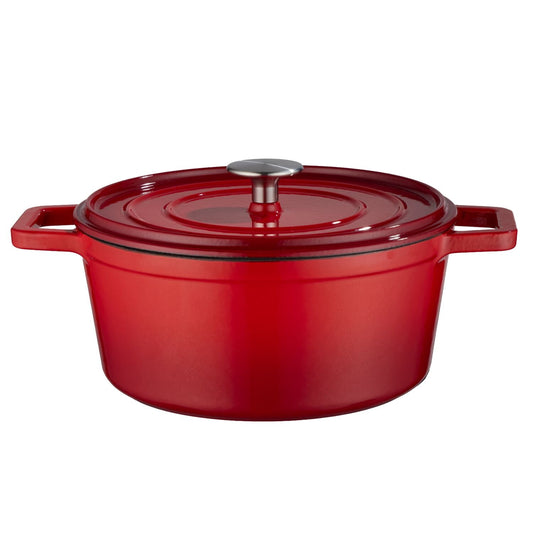 Lakeland Cast Iron 24cm Casserole Red