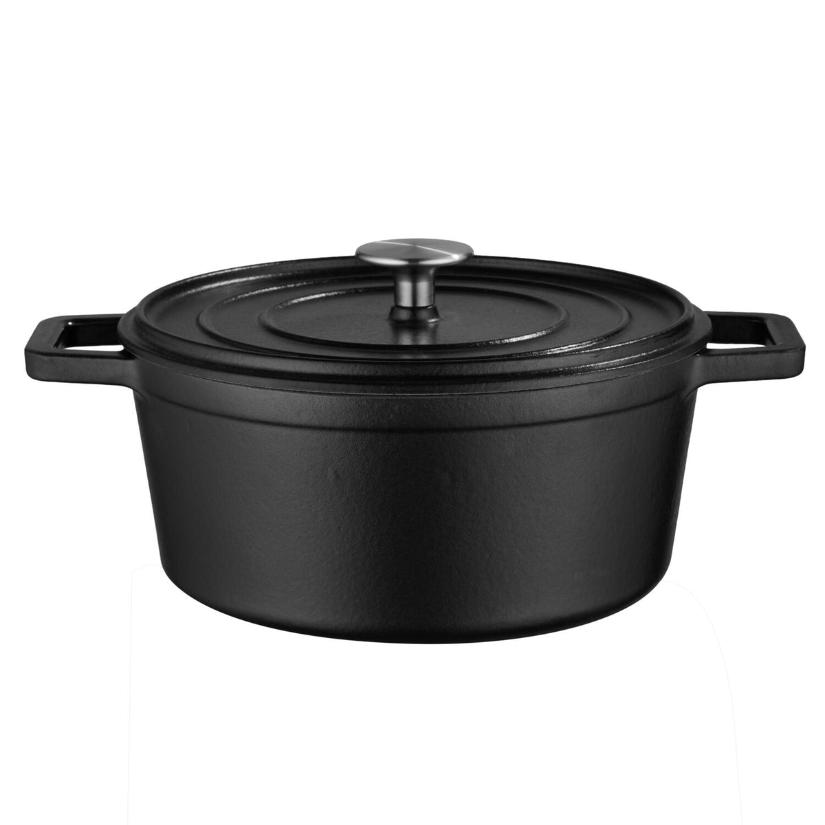 Lakeland Cast Iron 24cm Casserole Black