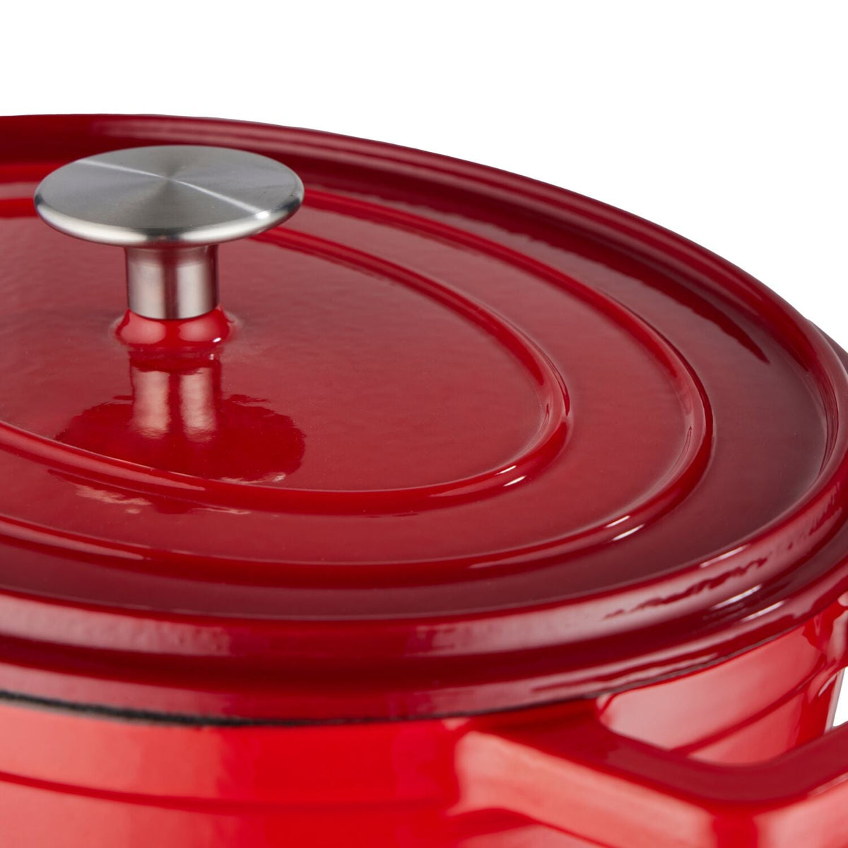 Lakeland Cast Iron 29cm Oval Casserole Red