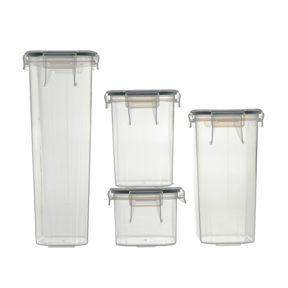 4 Lakeland Rectangular Clip Boxes with Spouts
