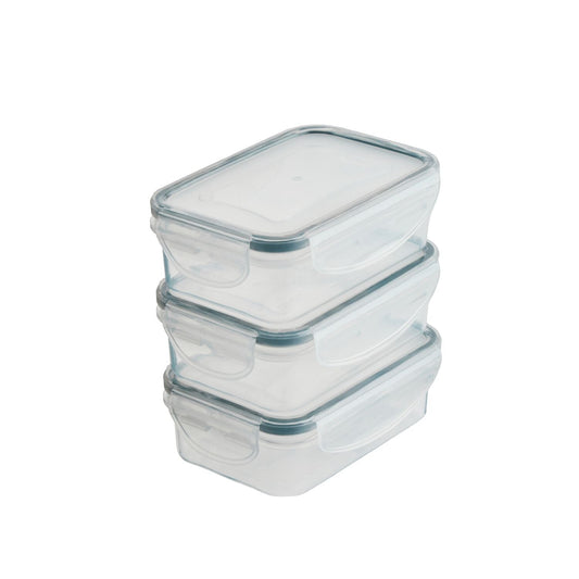 3 Lakeland Clip Rectangular Food Storage Boxes 240ml