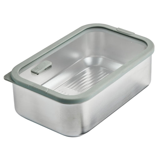 Lakeland Microwave-Safe Stainless Steel Food Container 1.5L