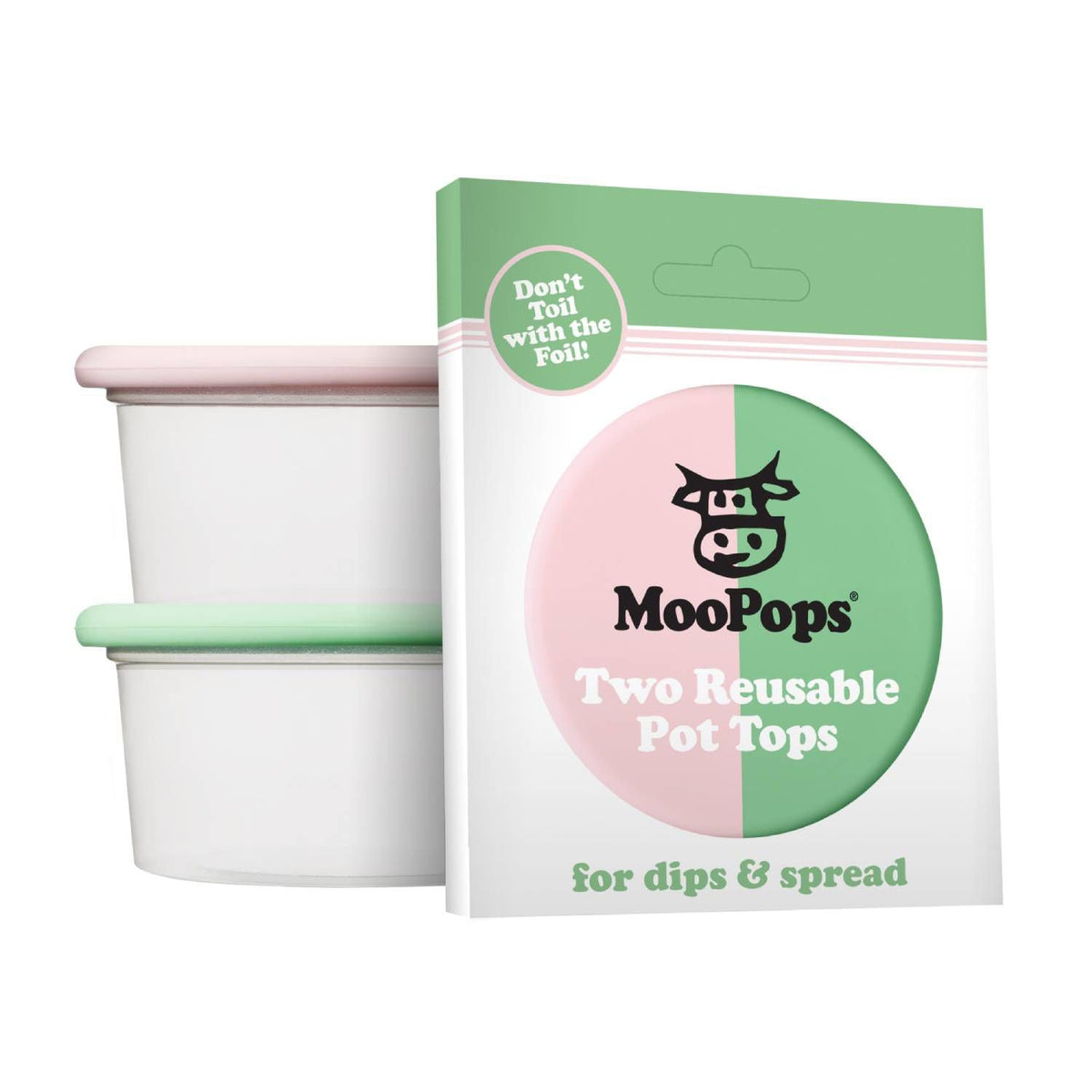 MooPops Reusable MooPops Reusable Dip Pot Tops - Pack of 2p Pot Tops - Pack of 2