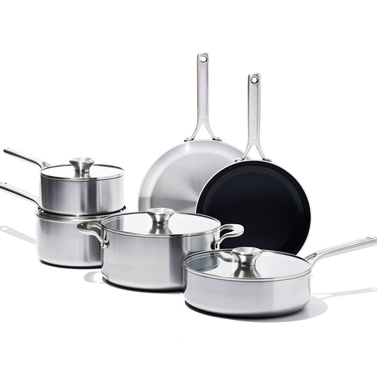 OXO Tri-Ply Stainless Steel Mira 10-Piece Cookware Set