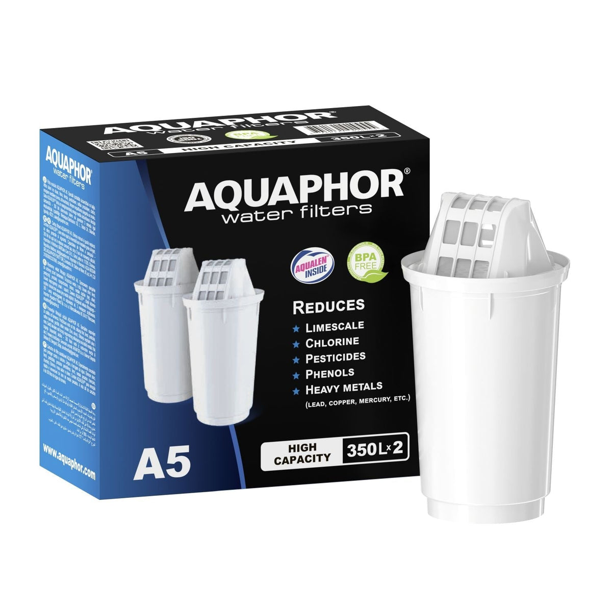 Aquaphor A5 350L Filter Cartridges - Pack of 2
