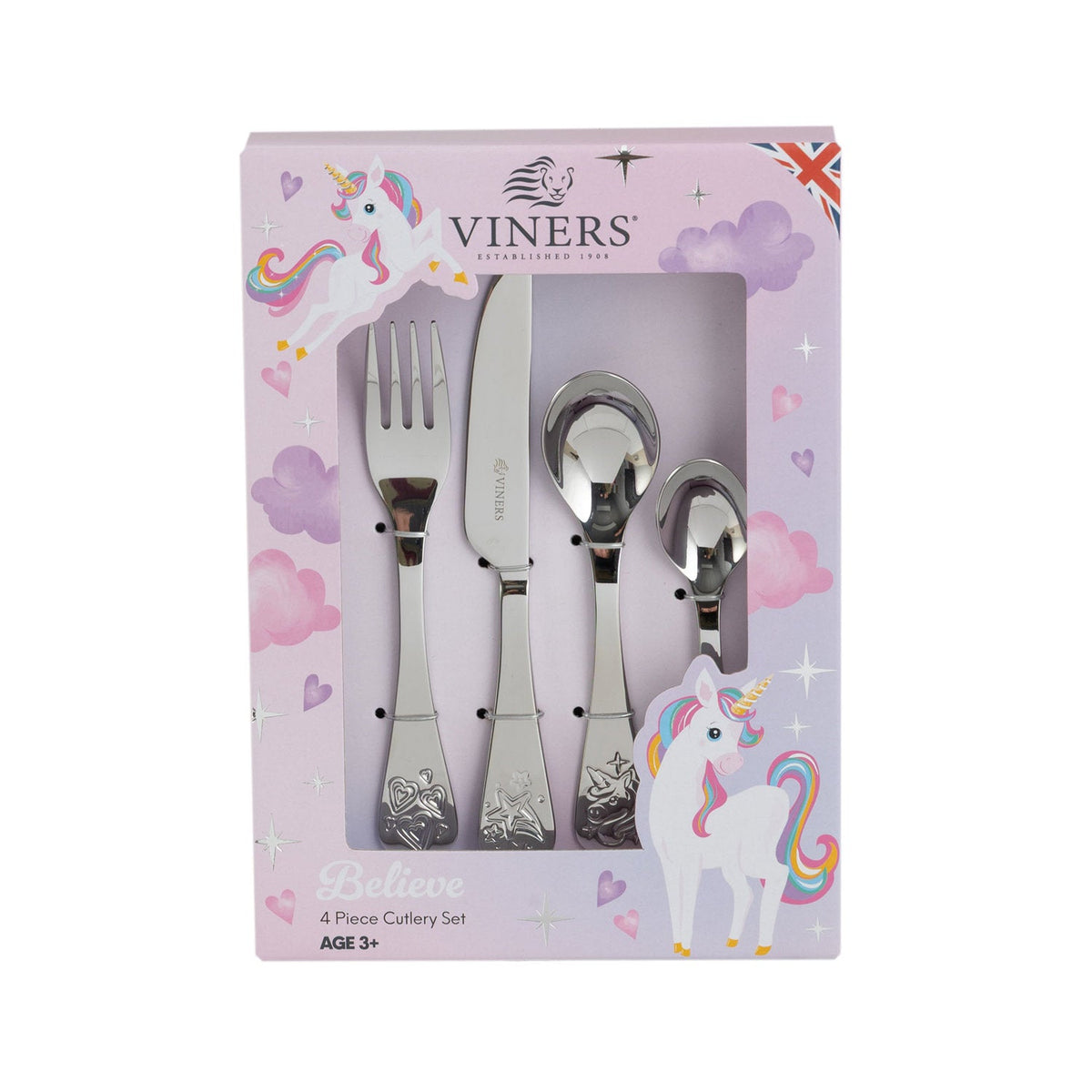 Viners 4-Piece Kids Cutlery Set - Believe