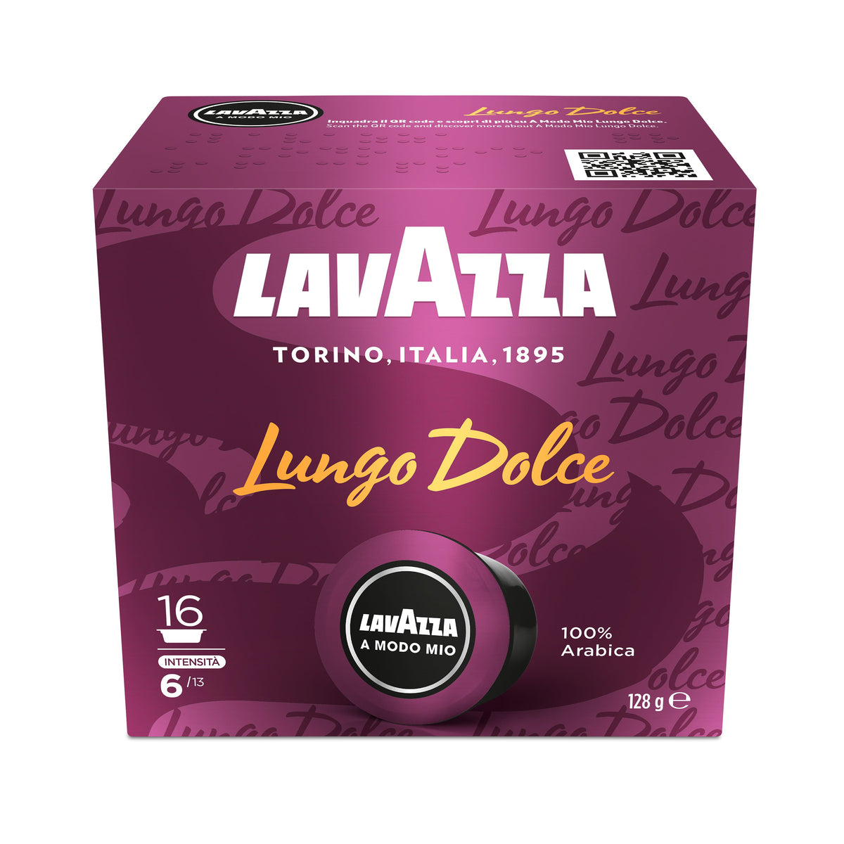 16 Lavazza A Modo Mio Lungo Dolce Plastic Capsules