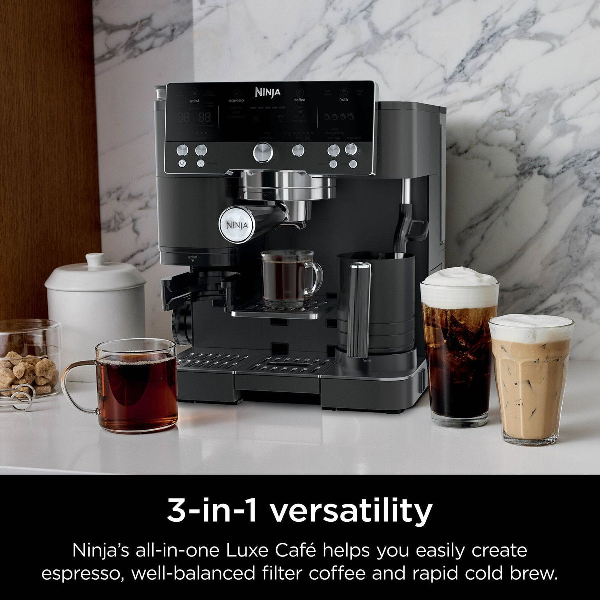 Ninja Luxe Café Premier Espresso Machine Black -ES601UKBK