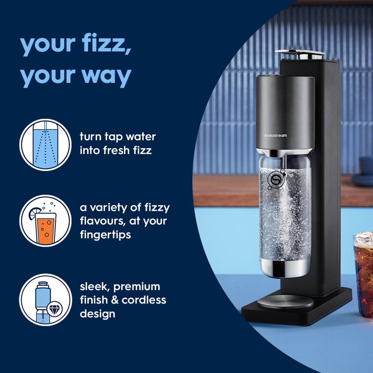 Sodastream Fresh® Plus Sparkling Water Maker - Black