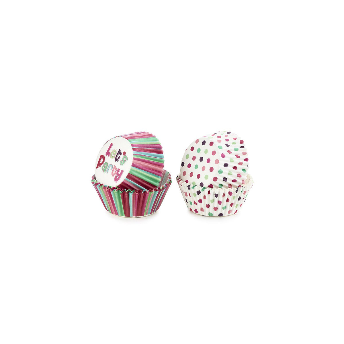 Let’s Party Spots and Stripes Greaseproof Cupcake Cases 80 Pack