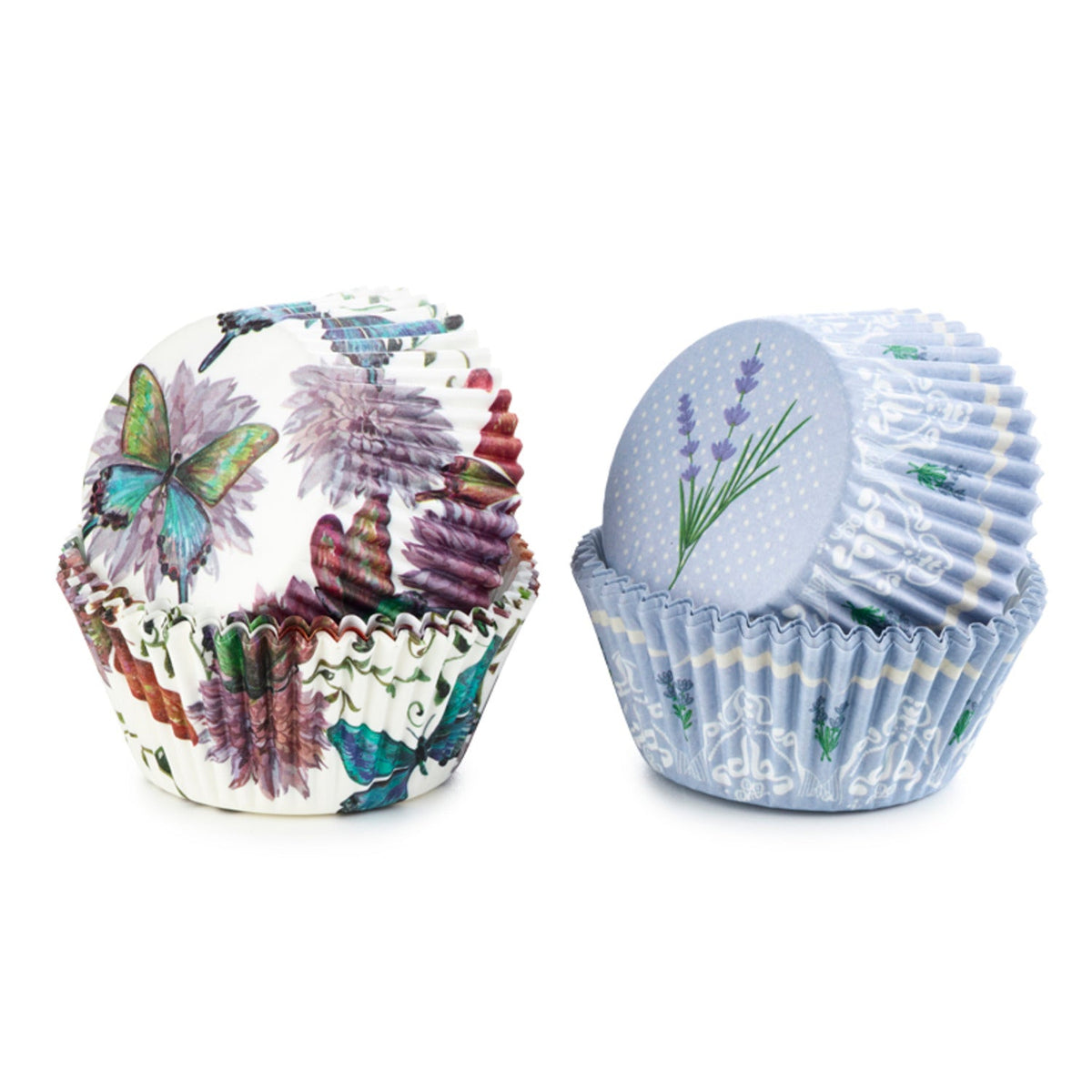 80 Butterfly and Lavender Greaseproof Cupcake Cases