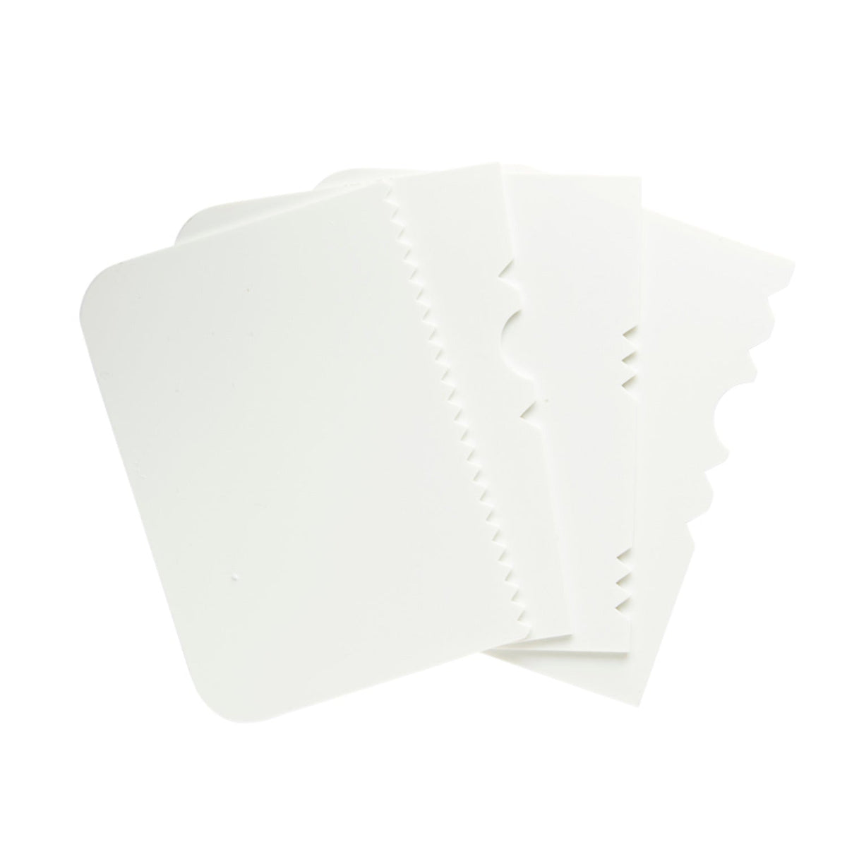 PME 4 Patterned Edge Icing Scrapers for Cake Decorating