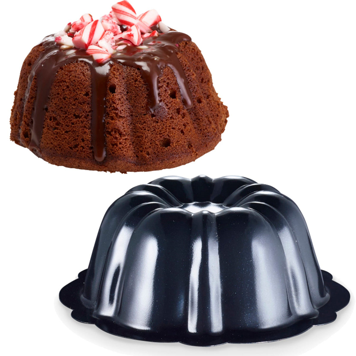 Diamond Blue Mini Fluted Cake Tins – Set of 4