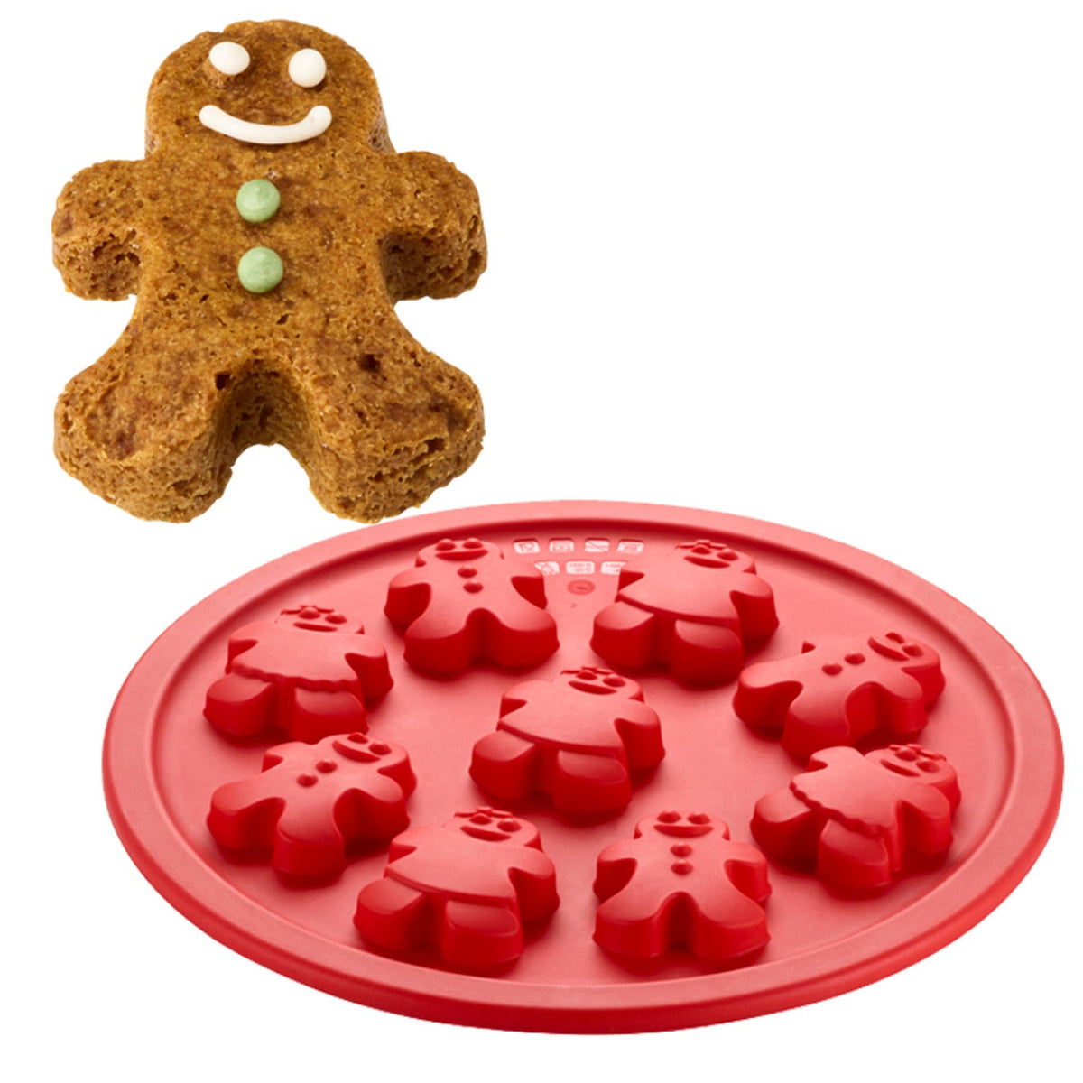 9 Mini Gingerbread People Silicone Mould