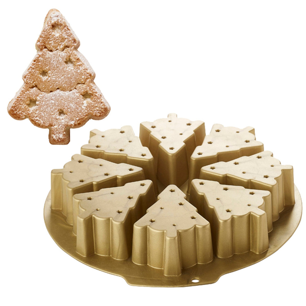 Christmas Tree 8 Hole Silicone Cake & Jelly Mould