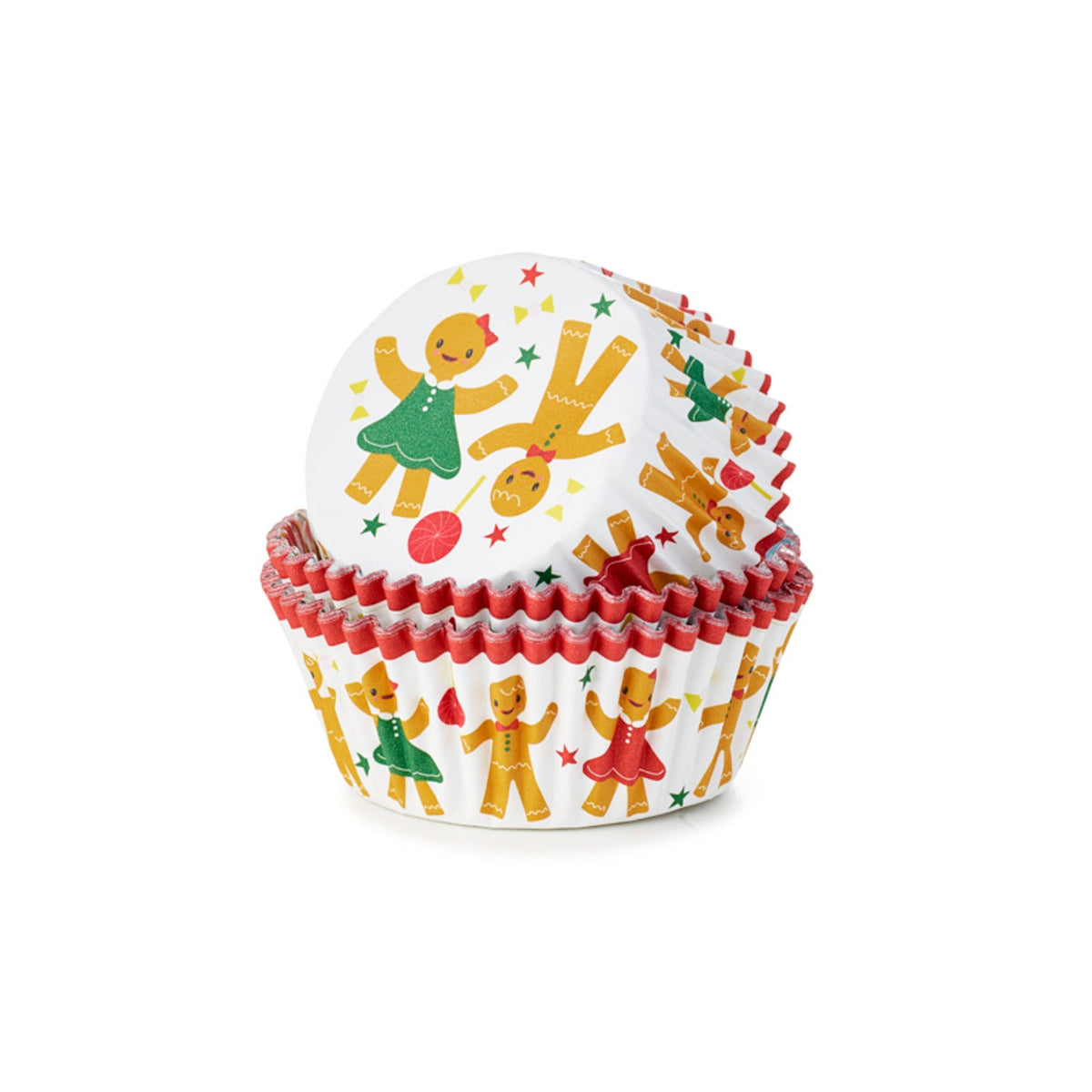 Gingerbread People Foil-Lined Cupcake Cases – Pack of 30