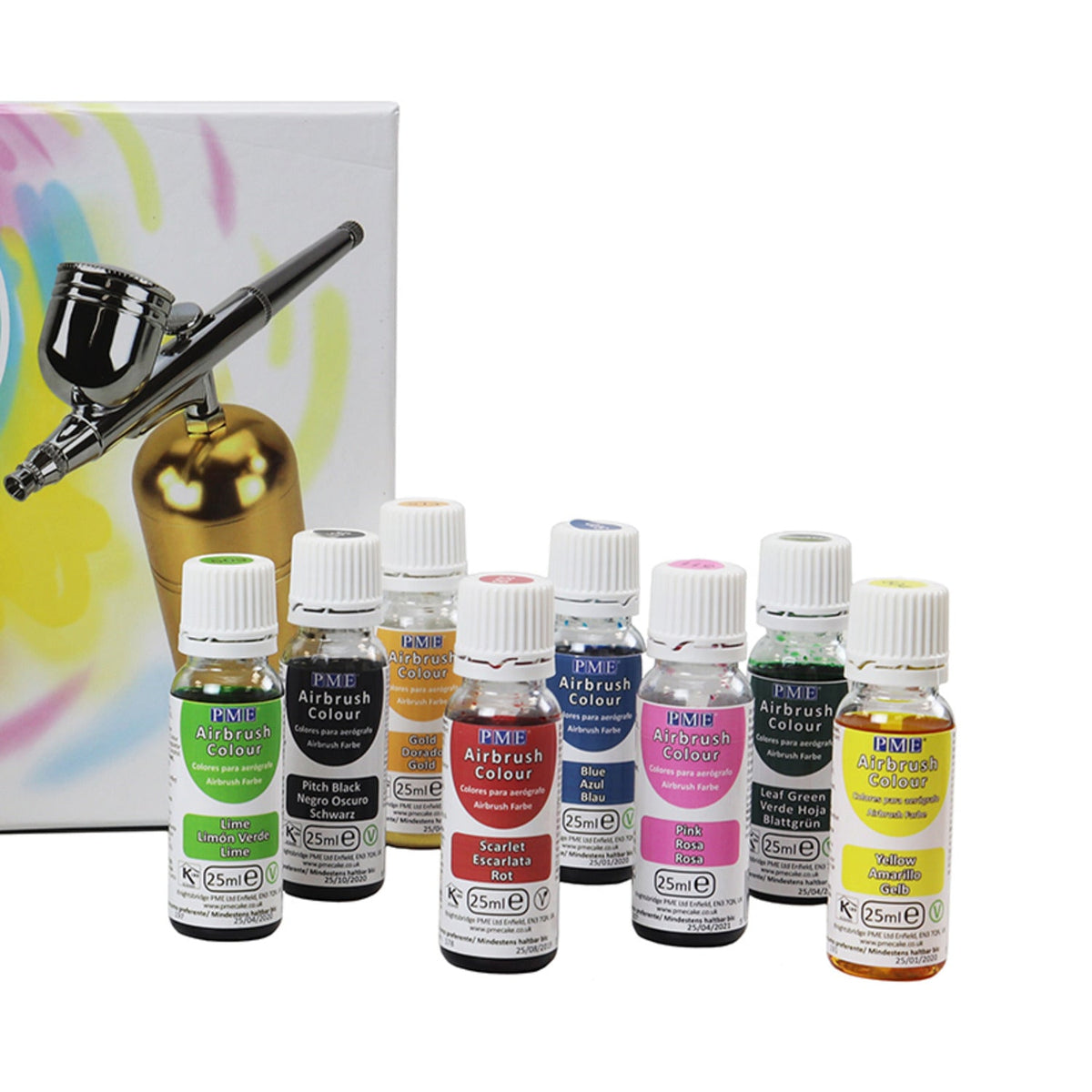 PME Airbrush Colours – Set of 8 x 25ml