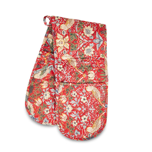 William Morris Strawberry Thief Double Oven Glove
