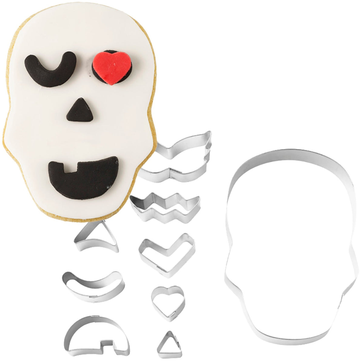 9pc Halloween Skull Cookie Cutter Set
