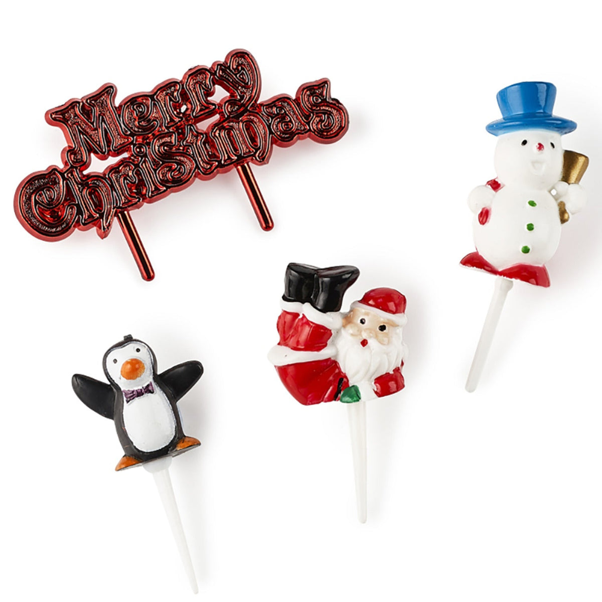 4pc Polar Pals Christmas Character Cake Topper Set