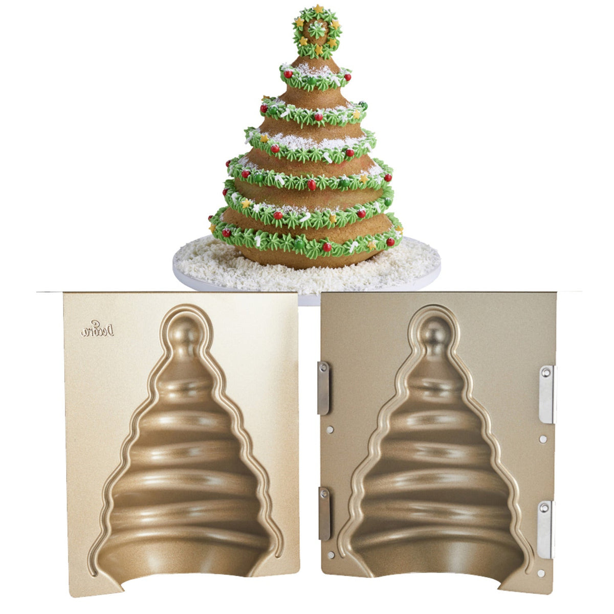 Decora 3D Christmas Tree Cake Tin