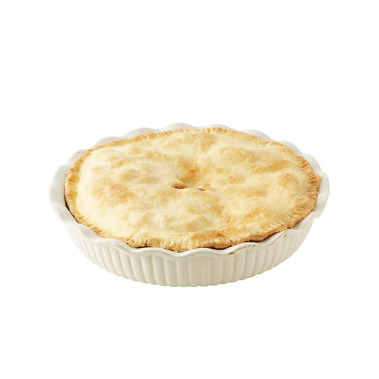 Jomafe 26cm Cream Round Fluted Pie Dish