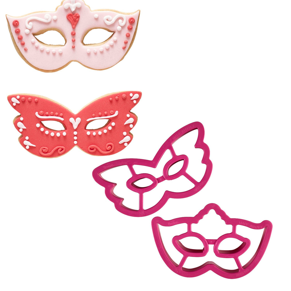 2 Venetian Mask Cookie Cutters