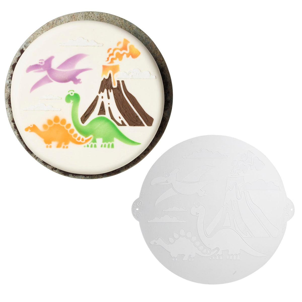 Dinosaur Cake Decorating Stencil