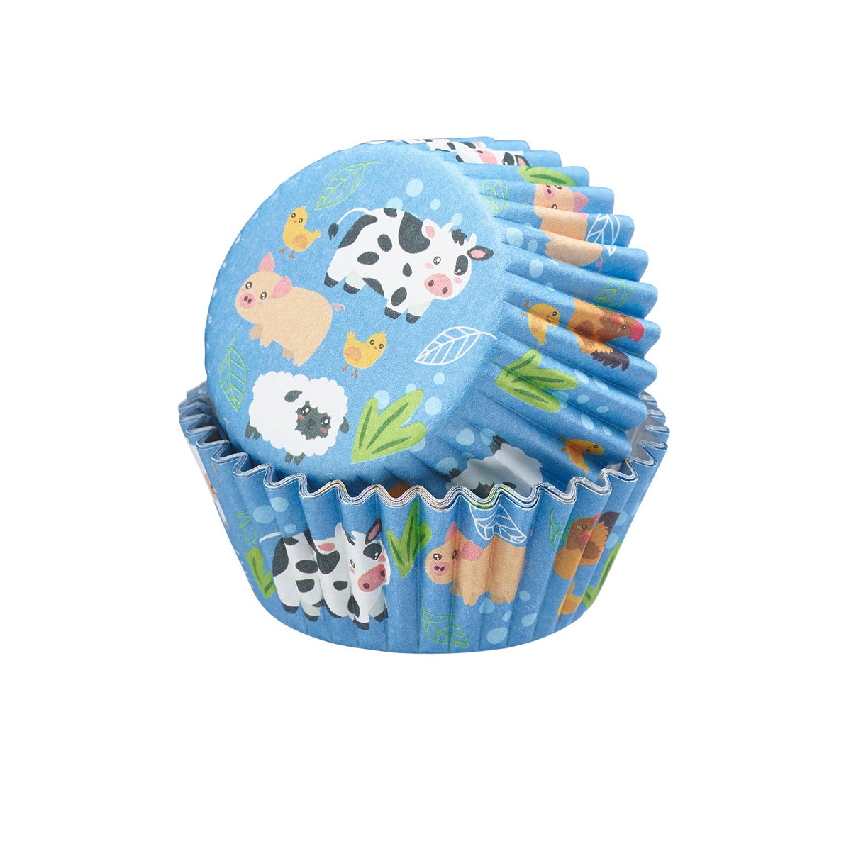 30 Farmyard Foil Lined Cupcake Cases