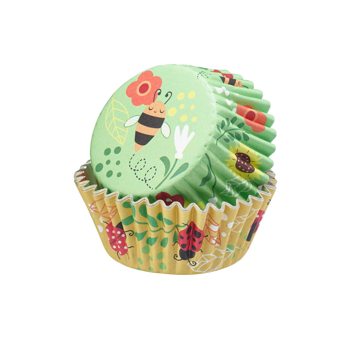 Ladybird and Bee Foil Lined Cupcake Cases – Set of 30