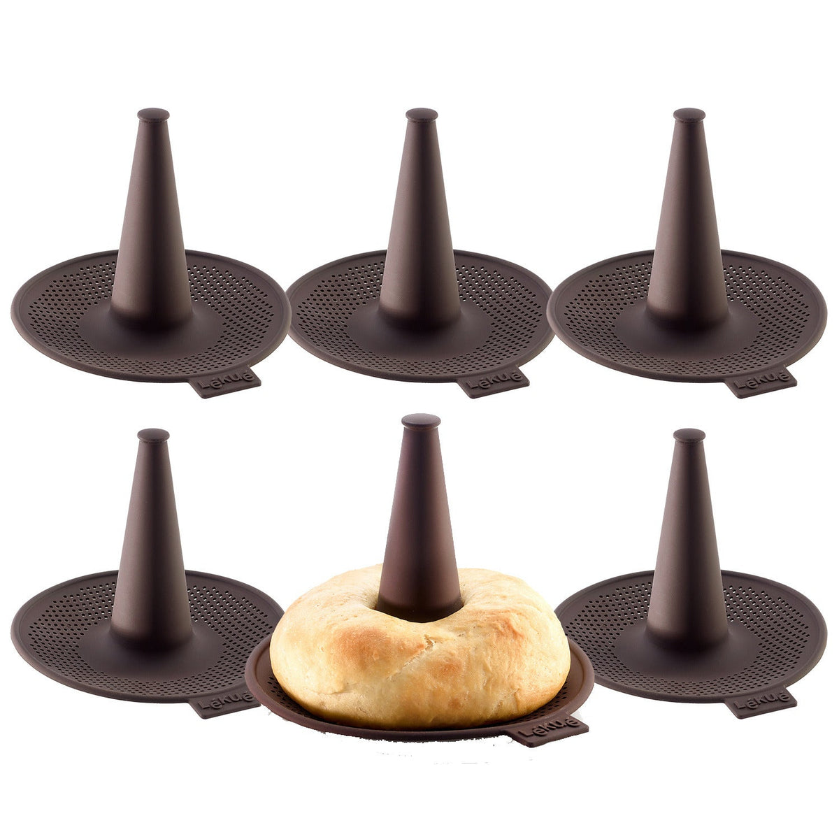 6 Lékué Silicone Bagel Moulds