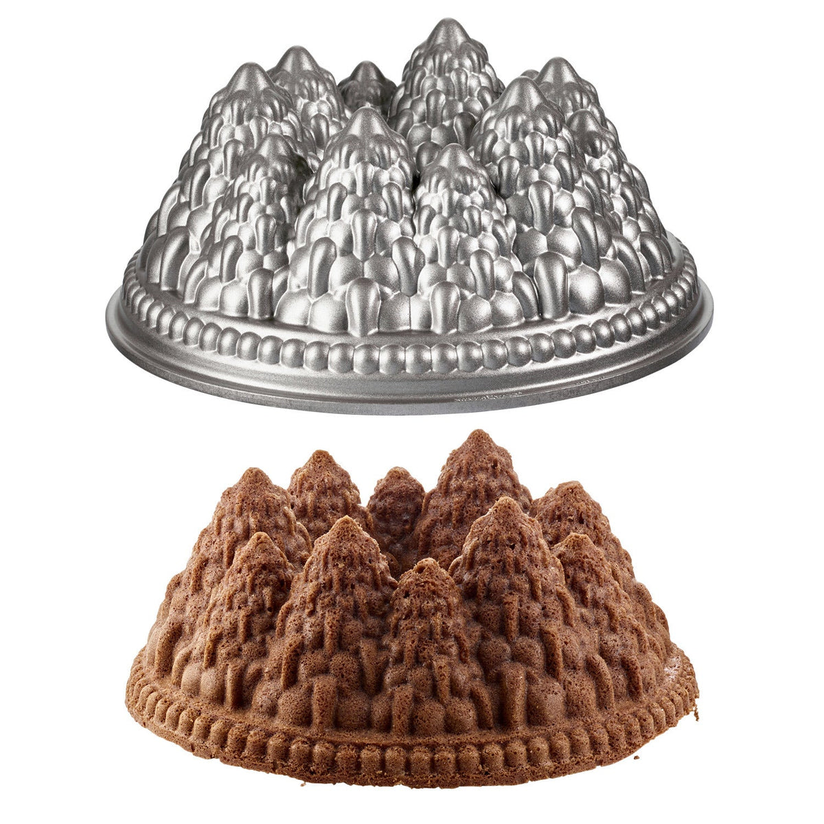 Nordic Ware Silver Pine Forest Bundt Tin