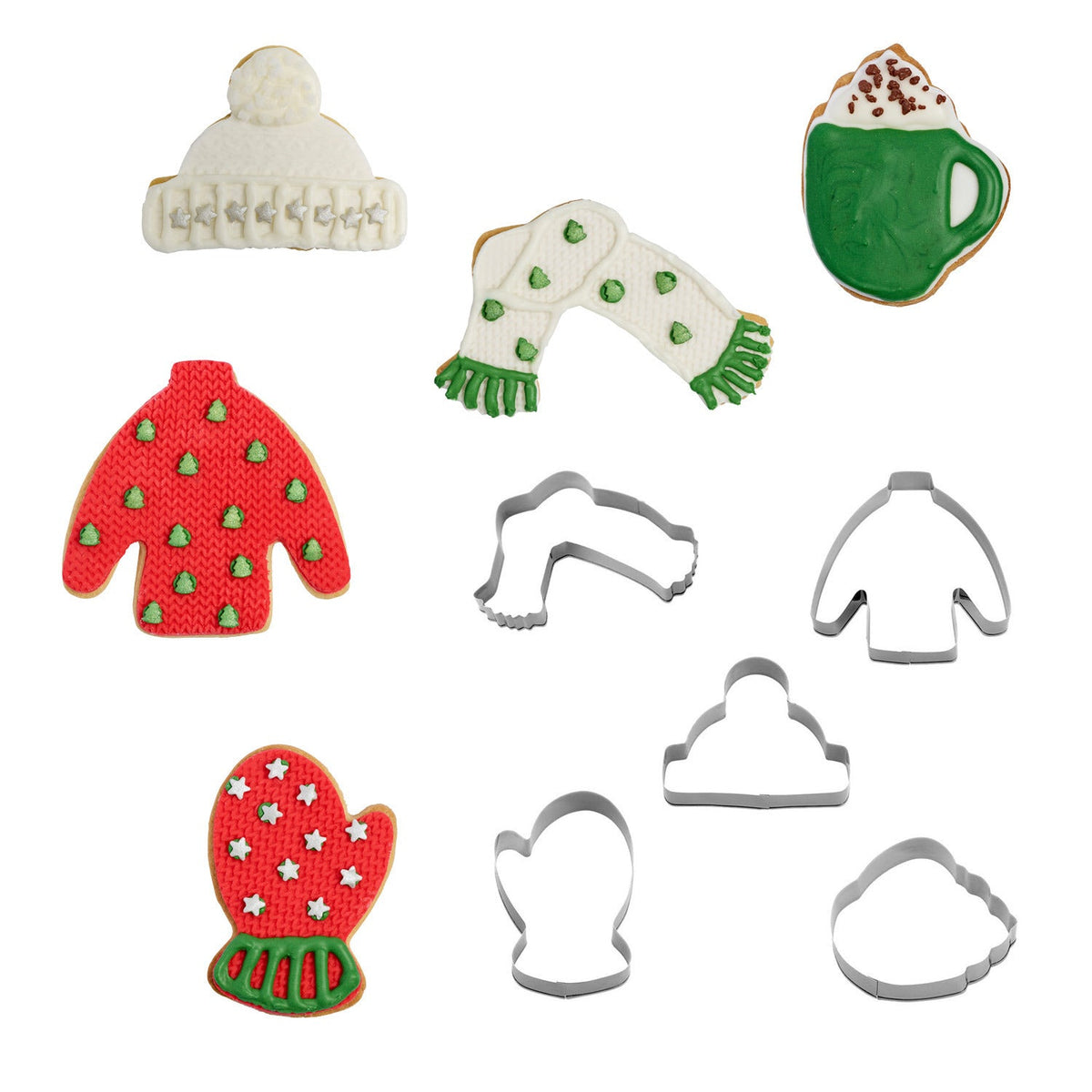 5 Winter Warmers Cookie Cutters