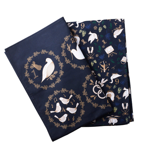 12 Days of Christmas Tea Towels Set of 2