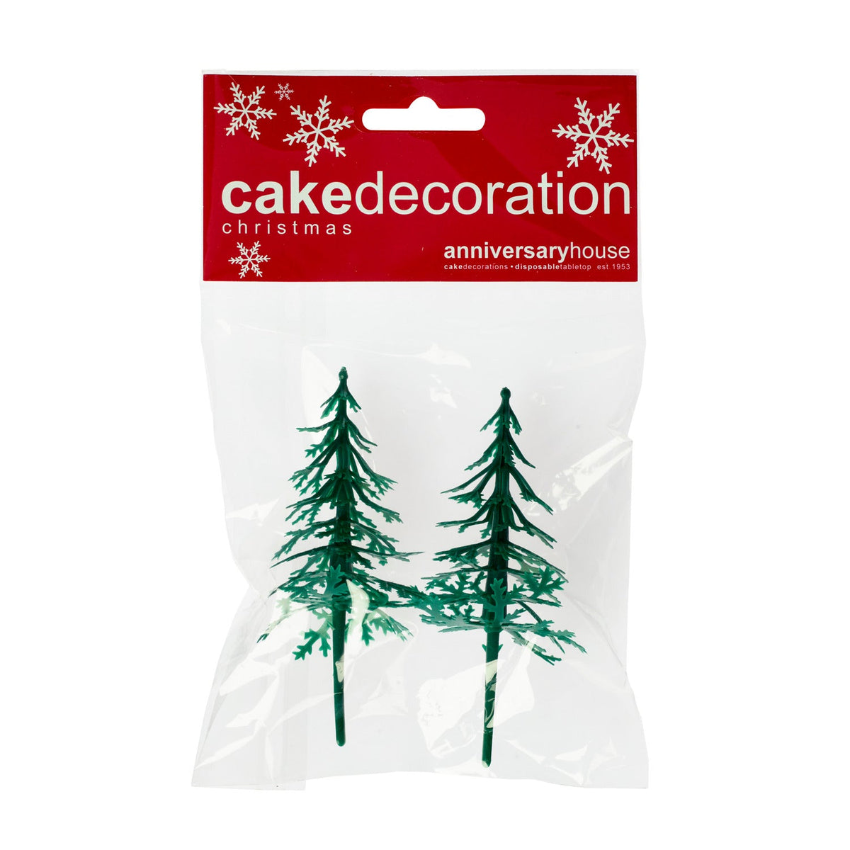 2 Christmas Tree Cake Toppers